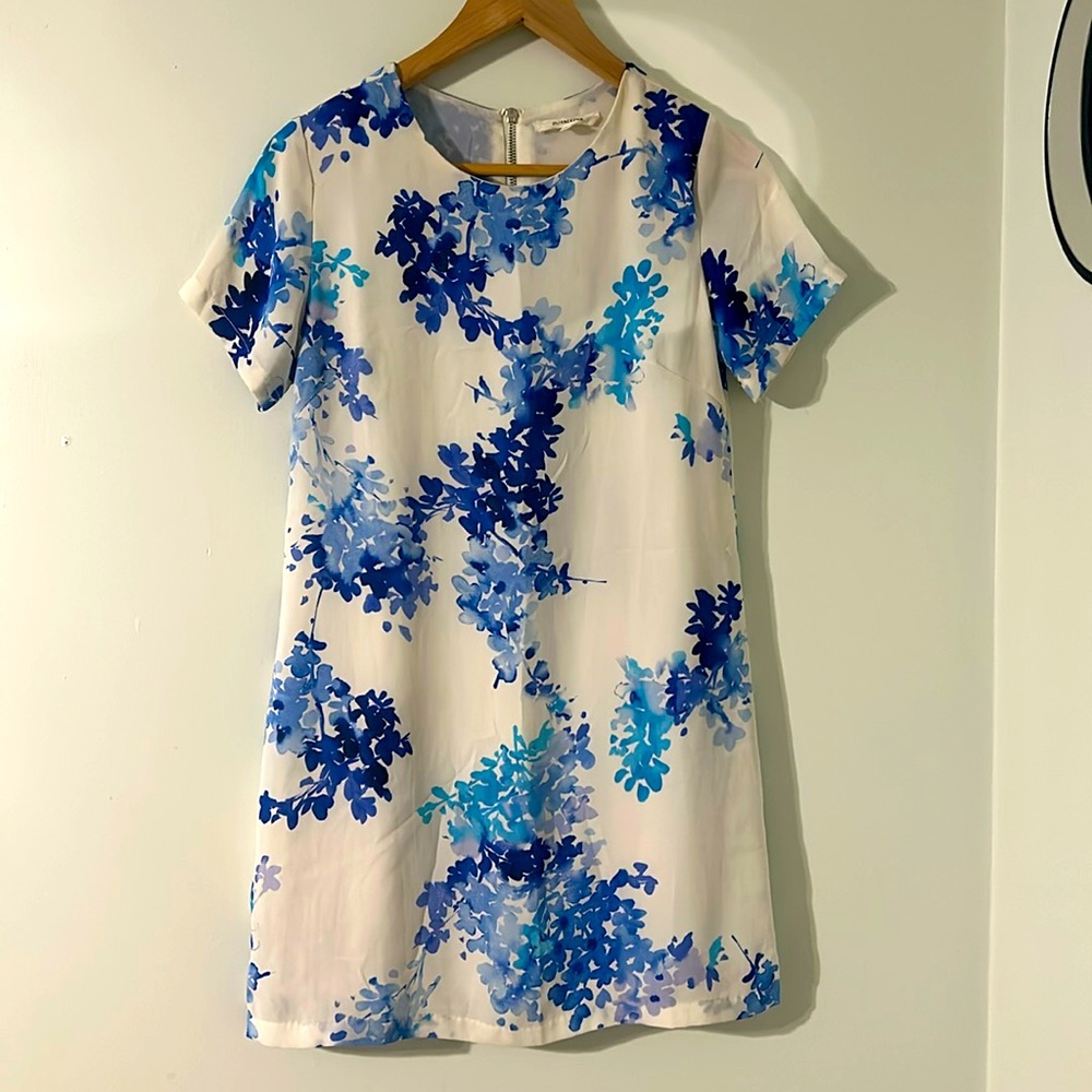 Blue & White Floral Vintage Dress